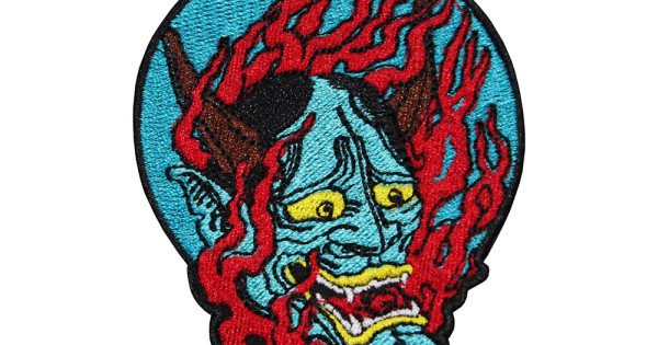 Demon Devil Patches, Large Iron on Patches, Japan Patch 