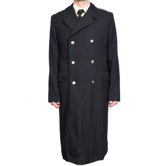 Soviet Navy Officers black semi-woolen long coat