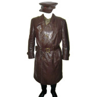 Committee of state security Agent old Leather Overcoat