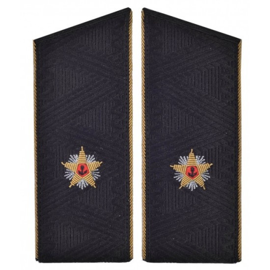 Soviet Naval Counter ADMIRAL daily shoulder boards black epaulets