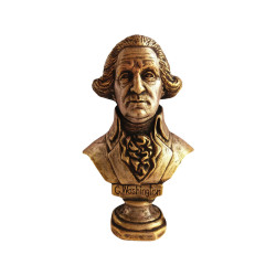 Bronze bust of the 1st president of the United States George Washington