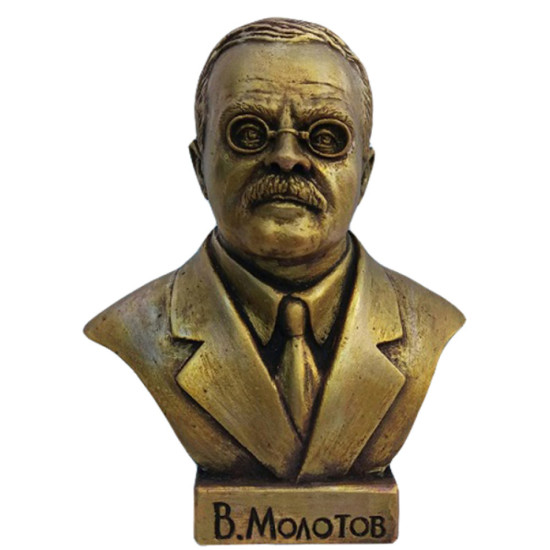 Busto in bronzo del politico sovietico Vyacheslav Molotov