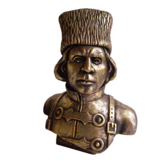 Busto in bronzo Cosacco di Nestor MAKHNO ucraino