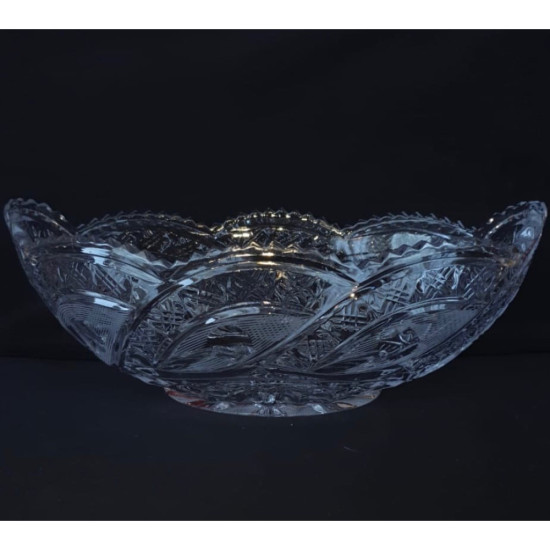 verres à vase en cristal tchèques antiques pour fruits légumes et bonbons