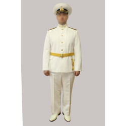 Uniforme de parade de type marine, officier de la flotte navale russe VMF, usure blanche