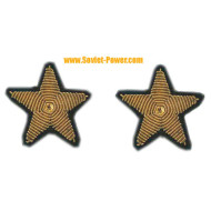 2 officier soviétique broderie militaire filé or URSS étoiles épaulettes de l'armée rouge