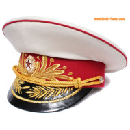 Blanc infanterie Generals soviétique / russe visière chapeau