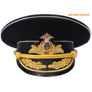 Flotte russe de la Marine amiral chapeau casquette visière noire