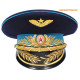 Russe / soviétique Air Force General bouchon visière bleue