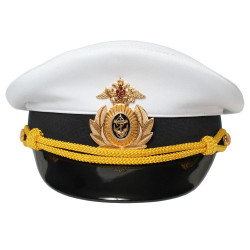 Flota de la armada Oficina visera sombrero blanco ruso VMF