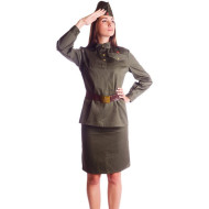 Soviet Army woman Officer female uniform with hat