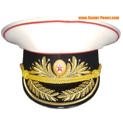 Les généraux d'artillerie soviétiques / russes blanche visière chapeau