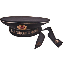 Naval black Soviet visorless Sailor Hat