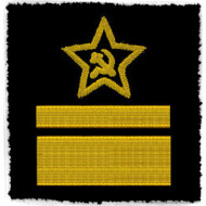 FLOTTE SOVIETIQUE MARINE 2 OFFICIERS DE HAUT RANG PATCHS D'EPAULE