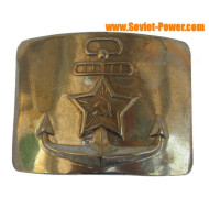 Soviet Navy Fleet officers golden buckle with anchor