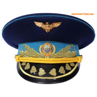 Ukraine Luftwaffengeneräle blau Visier Hut