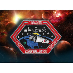 SpaceX Orbcomm First Space Mission Falcon Space Flight Elon Musk Embroidered Sleeve patch