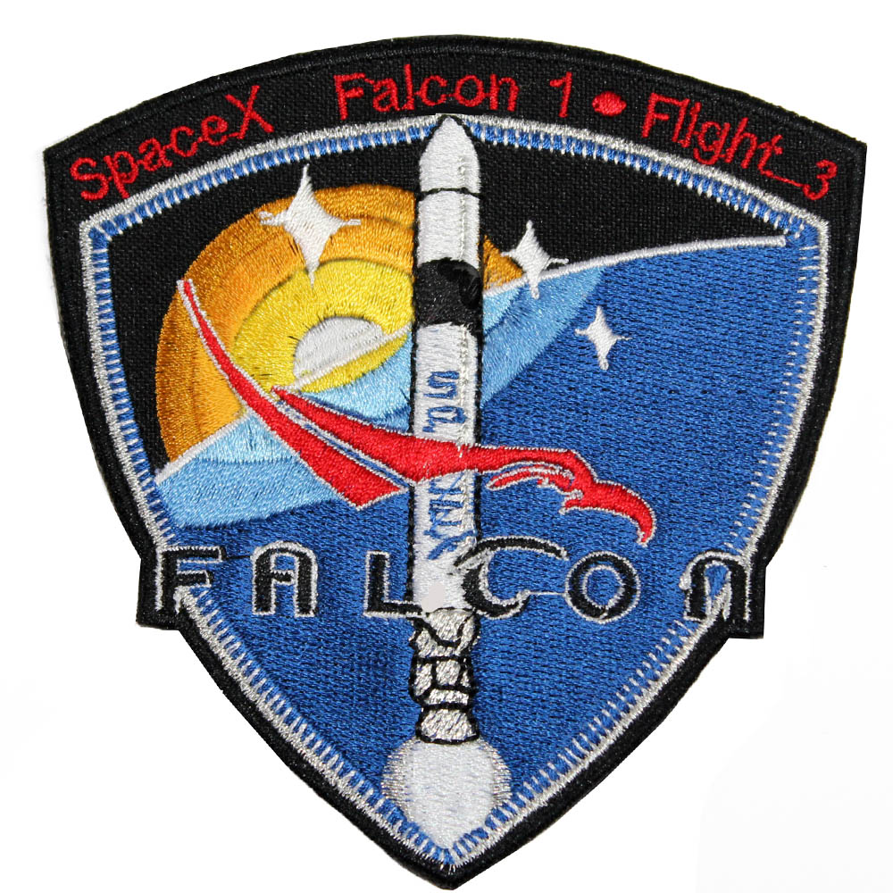 SpaceX Mission Falcon 1 The First Space Flight Embroidered Sew-on ...