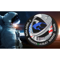 SpaceX Demo-2 Space Mission SpX Nasa IS sleeve Crew Dragon patch