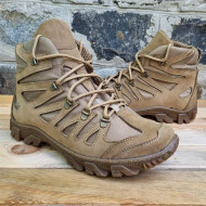 Tactical Black / Beige / Khaki boots Leather footwear outdoor work Assault ankle boots