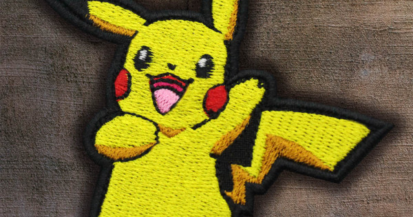 Pokemon Pikachu Self-adhesive Patch No Ironing Required Anime
