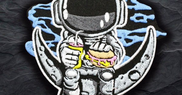 Astronauta desde 1971 Star Space Cute Cartoon Bordado Applique Hierro/Coser  en Parches Insignia Lindo Logo Parche en chaleco, chaqueta, Camisa