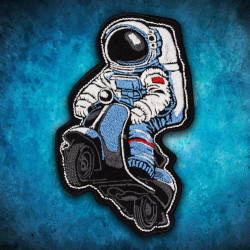 Mini Cosmonaut Cute Spaceman Embroidered Iron-on / Velcro Sleeve Patch