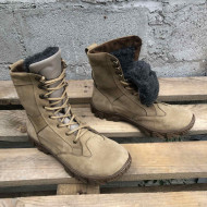 Bottes militaires de l'armée ukrainienne "Typhoon" bottes hautes d'hiver beiges Chaussures de combat tactiques de type urbain