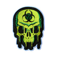 Skull Caution Biohazard STALKER Écusson thermocollant/velcro brodé sur la manche