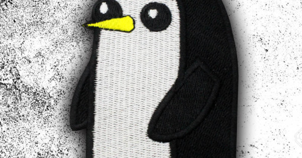 Cartoon Penguin Embroidered Iron-on Velcro Patch