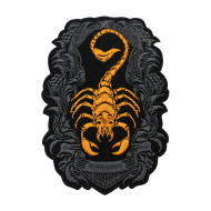 Parche bordado con logotipo de escorpión para planchar, regalo de velcro del zodiaco