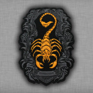 Scorpion Logo Brodé Fer sur Patch Zodiac Velcro Cadeau