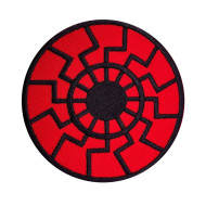 The Black Sun 縫い付けパッチ ウクライナのアイロン接着刺繍 スラブ刺繍パッチ