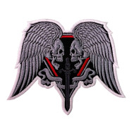 Patch ricamata angelo della morte Ricamo manica Airsoft Gancio e anello Patch angelo della morte Regalo tattico per uomo