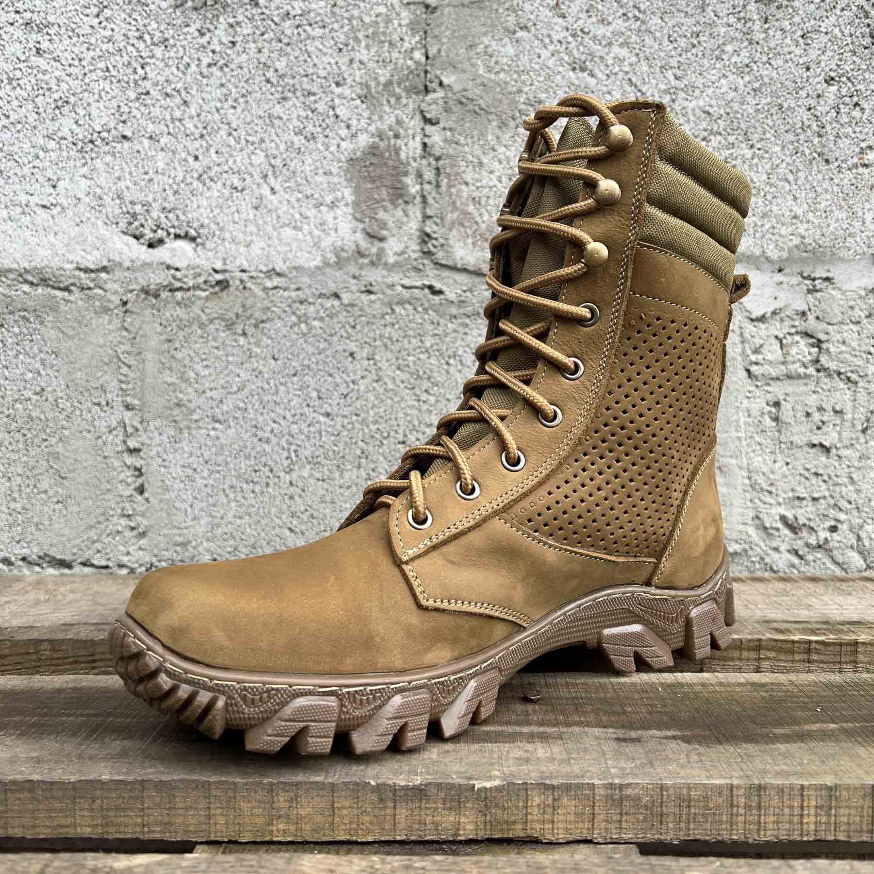 Ukrainian army durable nubuck leather military high boots