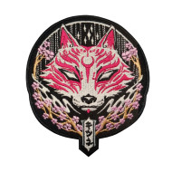 Patch thermocollant / velcro brodé japonais Fox Kitsune 2