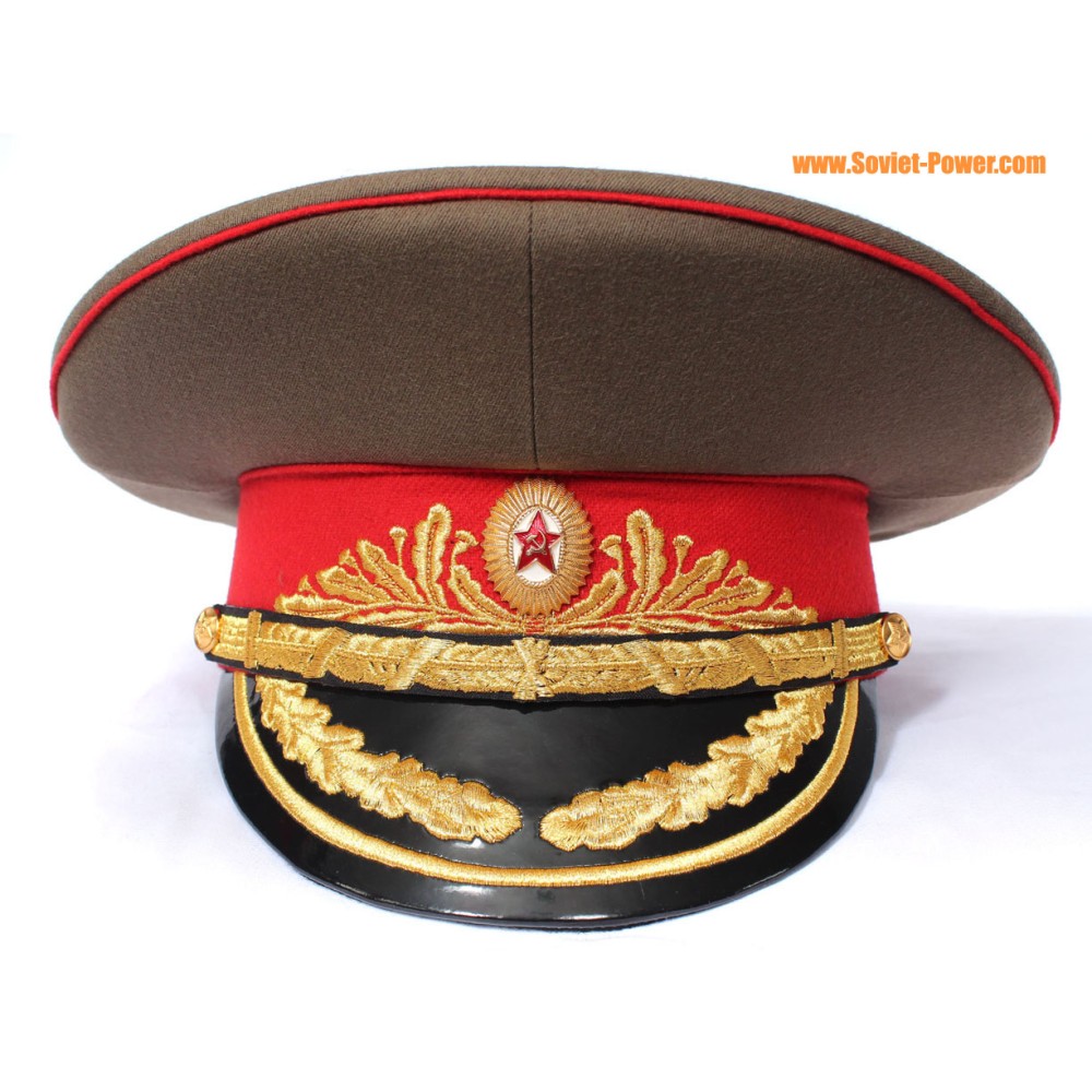 Soviet Army Field Marshal Visor Hat Russian Cap