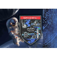 SpaceX Space Dragon Shuttle Elon Musk ISS Patch manica cucita Nasa