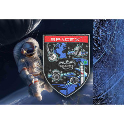 SpaceX Space Dragon Shuttle Elon Musk ISS Nasa sew-on sleeve patch