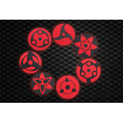 Anime Naruto Sharingan Logo Embroidery Patch