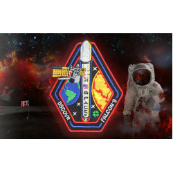 SpaceX Falcon-9 DSCOVR 8 Dragon Spaceship NASA Mission Elon Musk sleeve patch