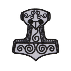 Mjolnir Thor's Hammer Embroidered Sew-on Patch