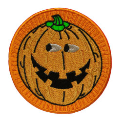 Halloween patch with Pumpkin holiday present Trick or Treat