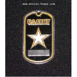 USA Soldier Military Metal Name Tag U.S. ARMY (Black)