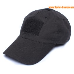 Ripstop tactical black hat velcro baseball cap