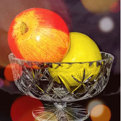 verres à vase en cristal tchèques antiques pour fruits légumes et bonbons