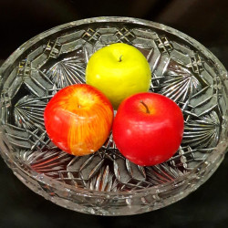 antique czech crystal  vase old glasses for fruits vegetables and sweets