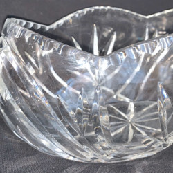 vintage czech crystal  vase glasses for fruits vegetables and sweets