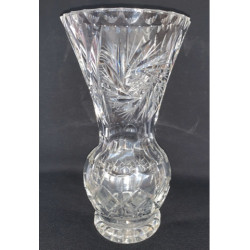 Antique Czech crystal  vase glasses water for flowers