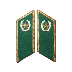 Soviet army border guards green metal collar tabs